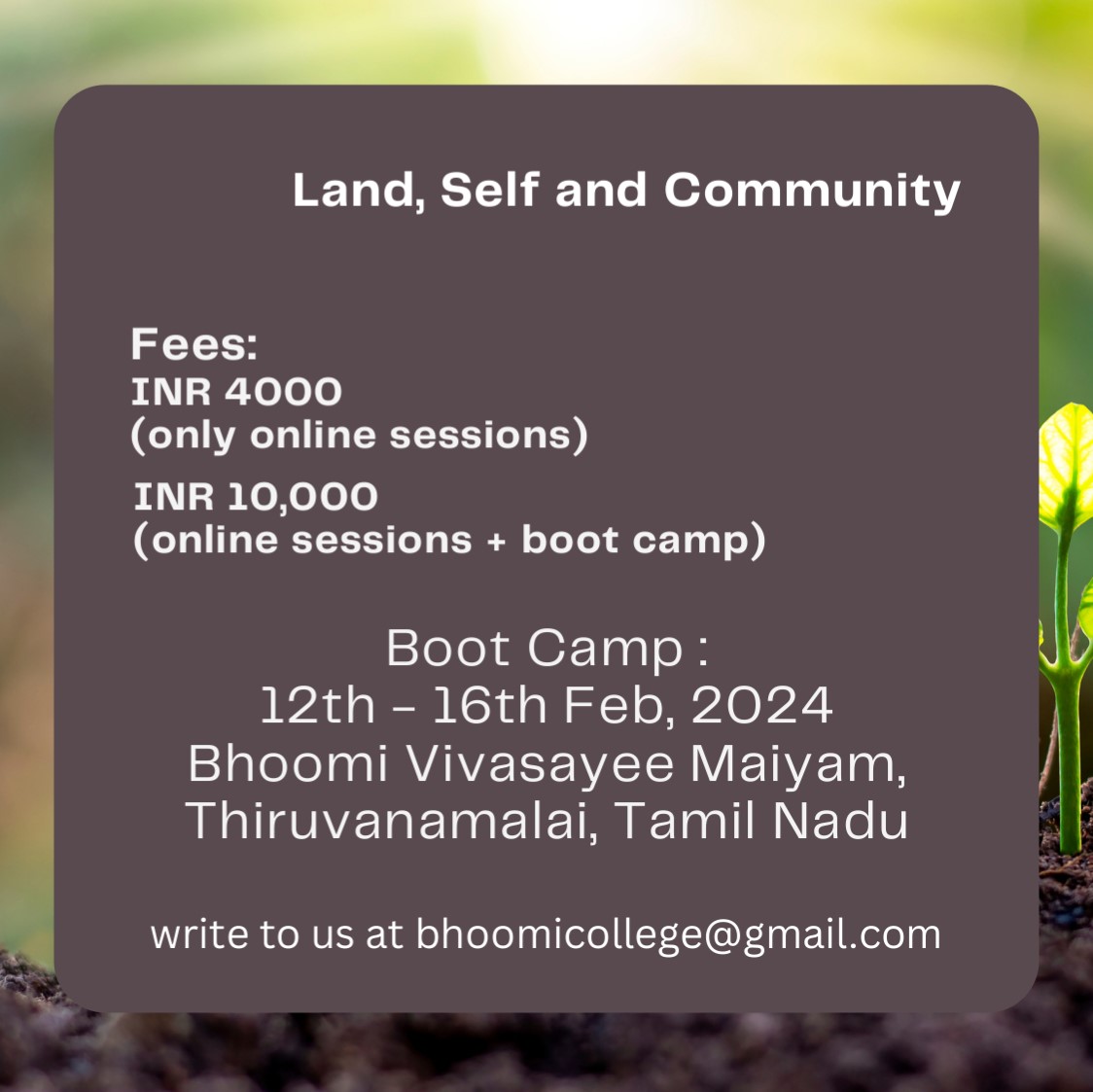Land, Self and Community