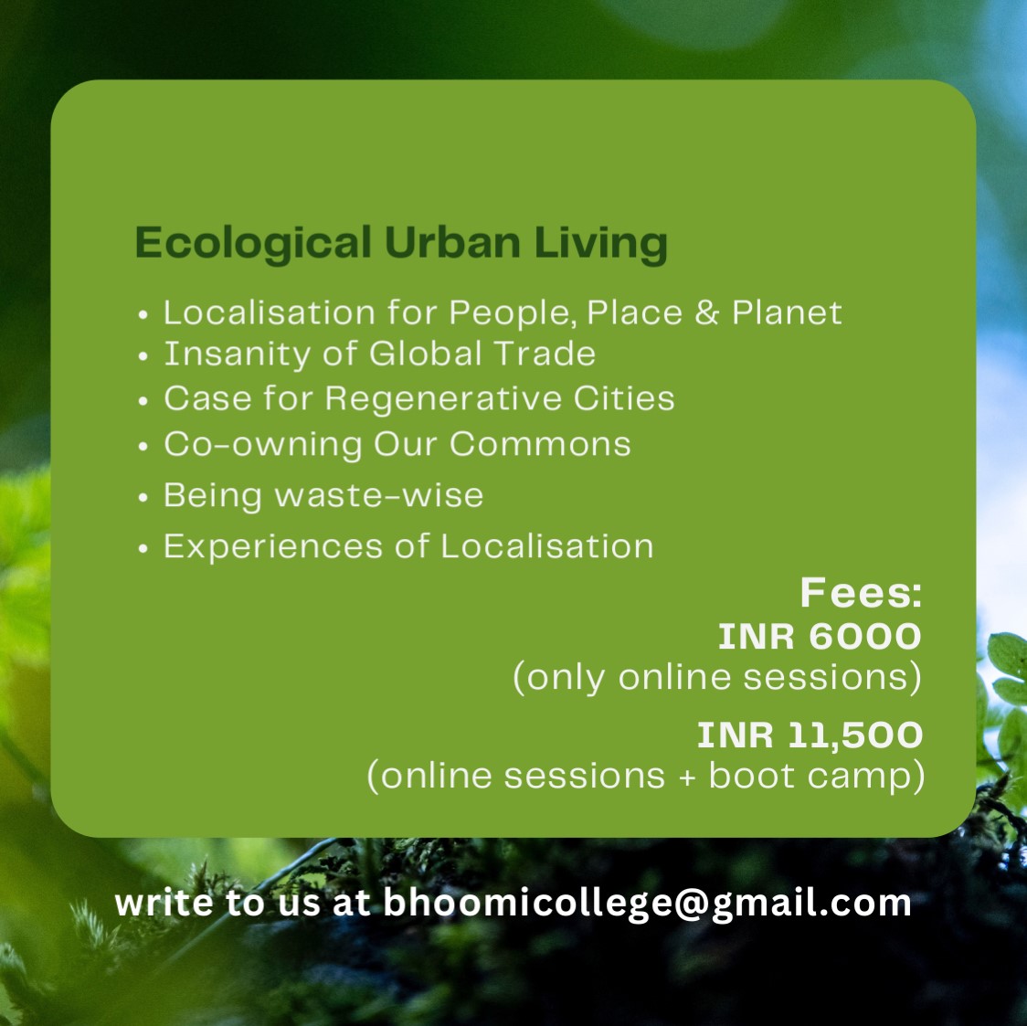 Ecological Urban Living
